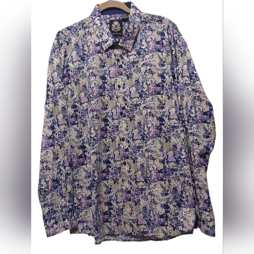 English Laundry-NWOT Multi Color Abstract Button Down Men's Long Sleeve Shirt